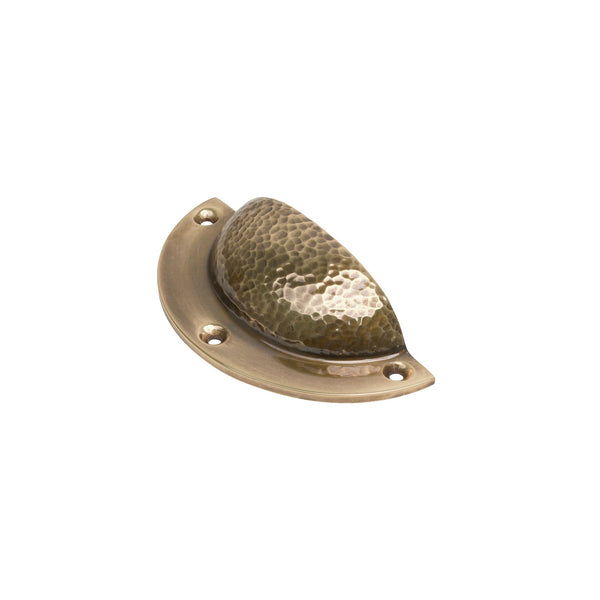  Image of Hammered Kitchen Cup Handle in Polished Bronze finish