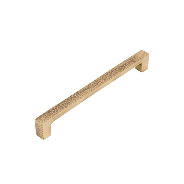  Image of 206mm Polished Bronze Hammered Square Pull Handles