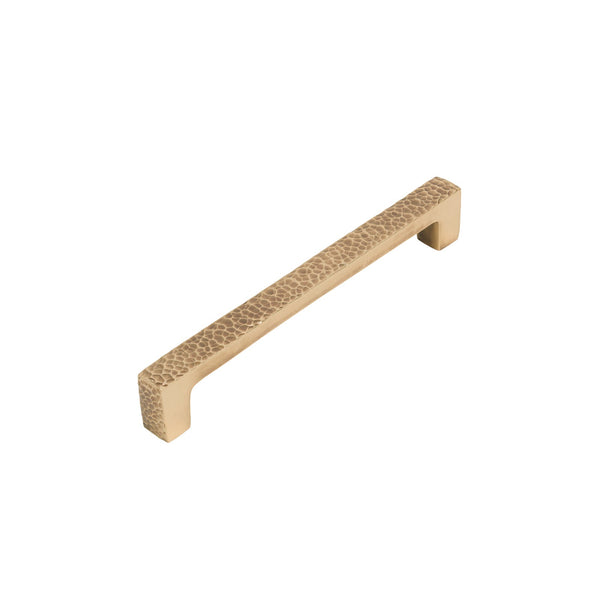  Image of 175mm Polished Bronze Hammered Square Pull Handles