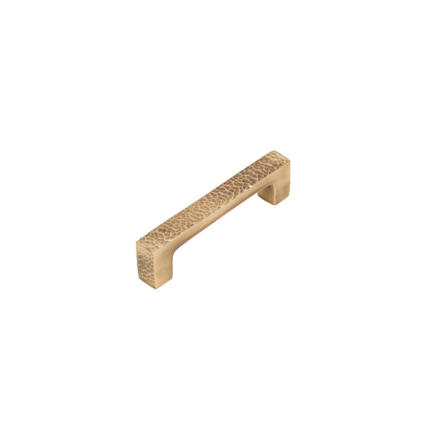  Image of 108mm Polished Bronze Hammered Square Pull Handles