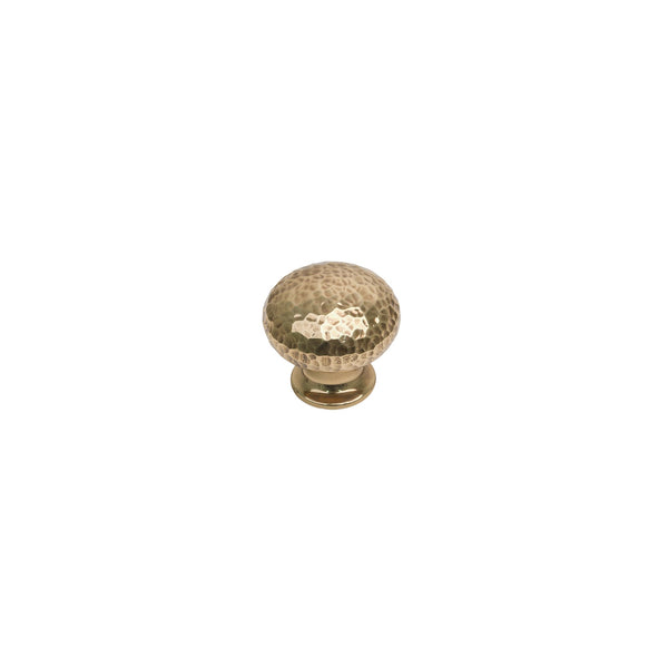  Image of 33mm Polished Bronze Hammered Mushroom Cabinet Knobs
