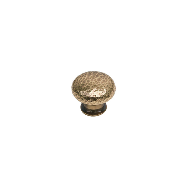  Image of 38mm Polished Bronze Hammered Mushroom Cabinet Knobs