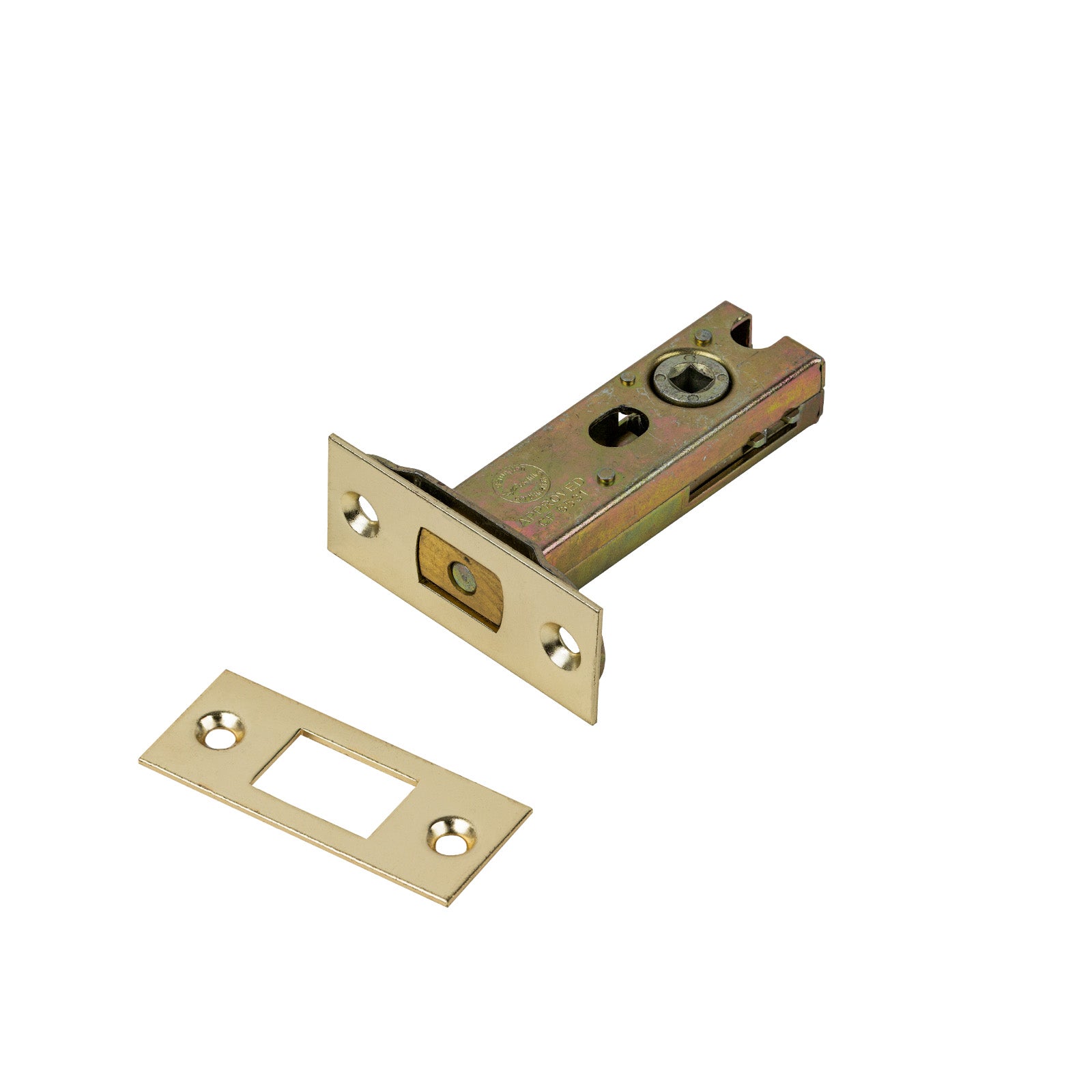 SHOW Bathroom Deadbolt - 3 Inch with Polished brass finished forend and striker plate