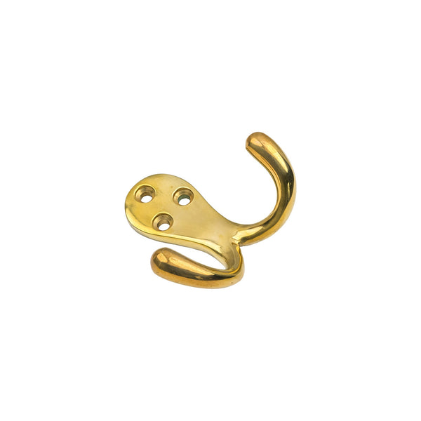 SHOW Polished Brass Celtic Double Robe Hook