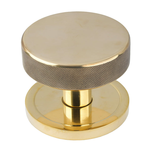 SHOW Polished Brass Plain Brompton Centre Door Knob