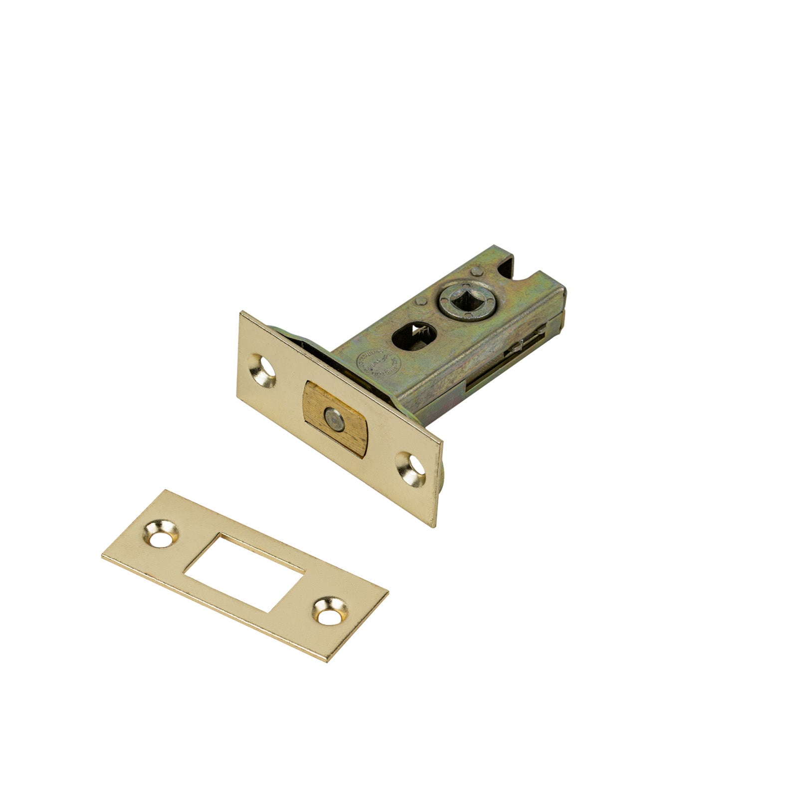 SHOW Bathroom Deadbolt - 2.5 Inch with Polished brass finished forend and striker plate