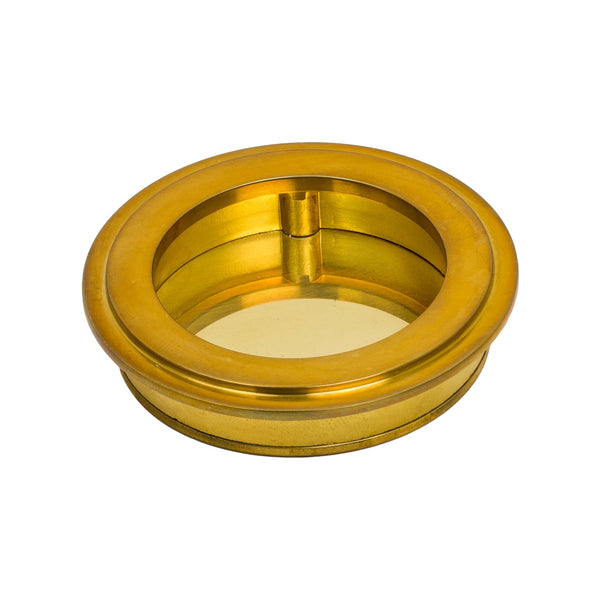 SHOW Polished Brass Art Deco Round Pull 