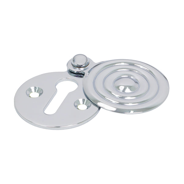SHOW Image of Reeded Covered Escutcheon in Polished Chrome finish