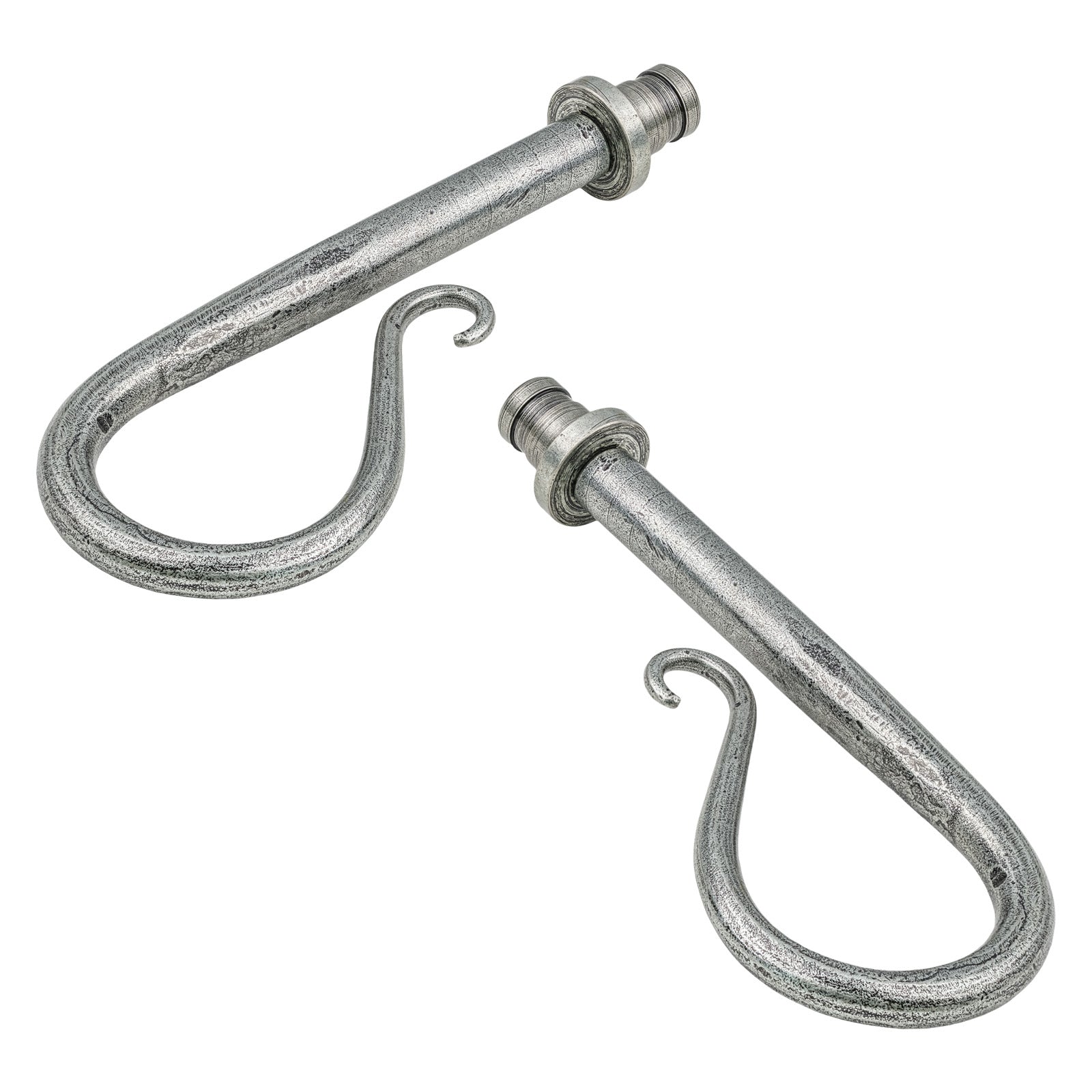 SHOW Pewter Shepherd's Crook Curtain Finial - Pair