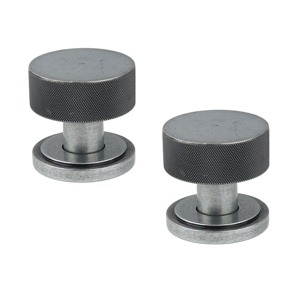SHOW Pewter Art Deco Brompton Mortice Knobs