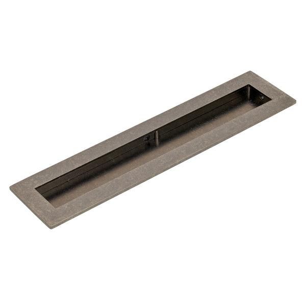 SHOW 250mm Pewter Plain Rectangular Flush Pull 