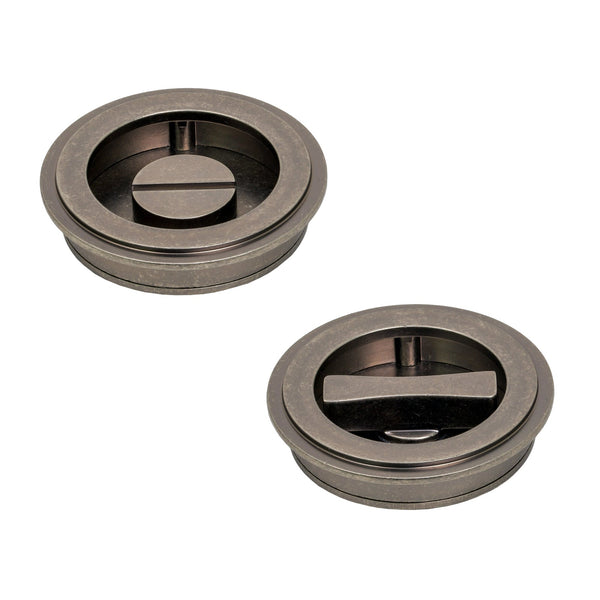 SHOW Pewter Art Deco Round Pull - Privacy