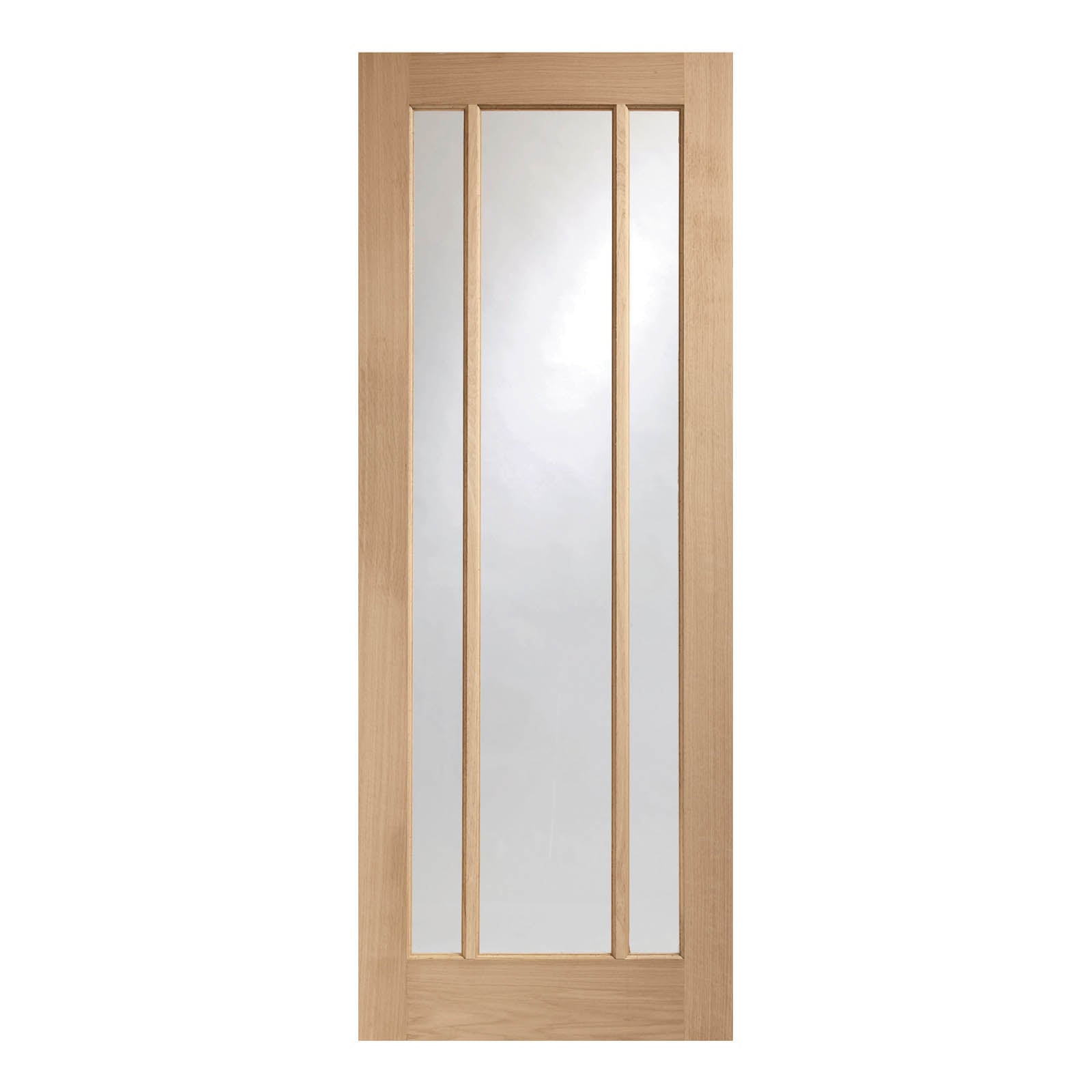 Internal Oak Worcester Fire Door with Clear Glass