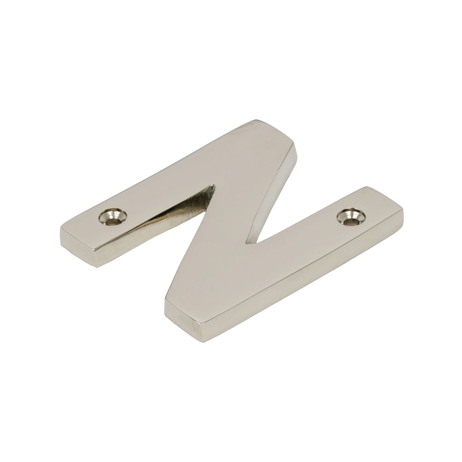 SHOW SHOW Image of Polished Nickel Front Door Letter N