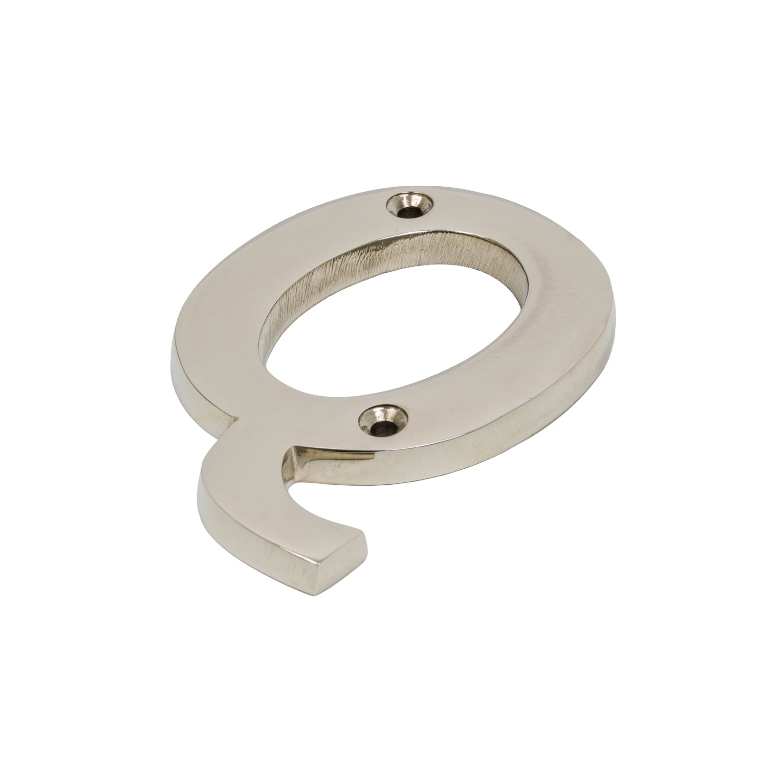 SHOW SHOW Image of Polished Nickel Front Door Letter Q