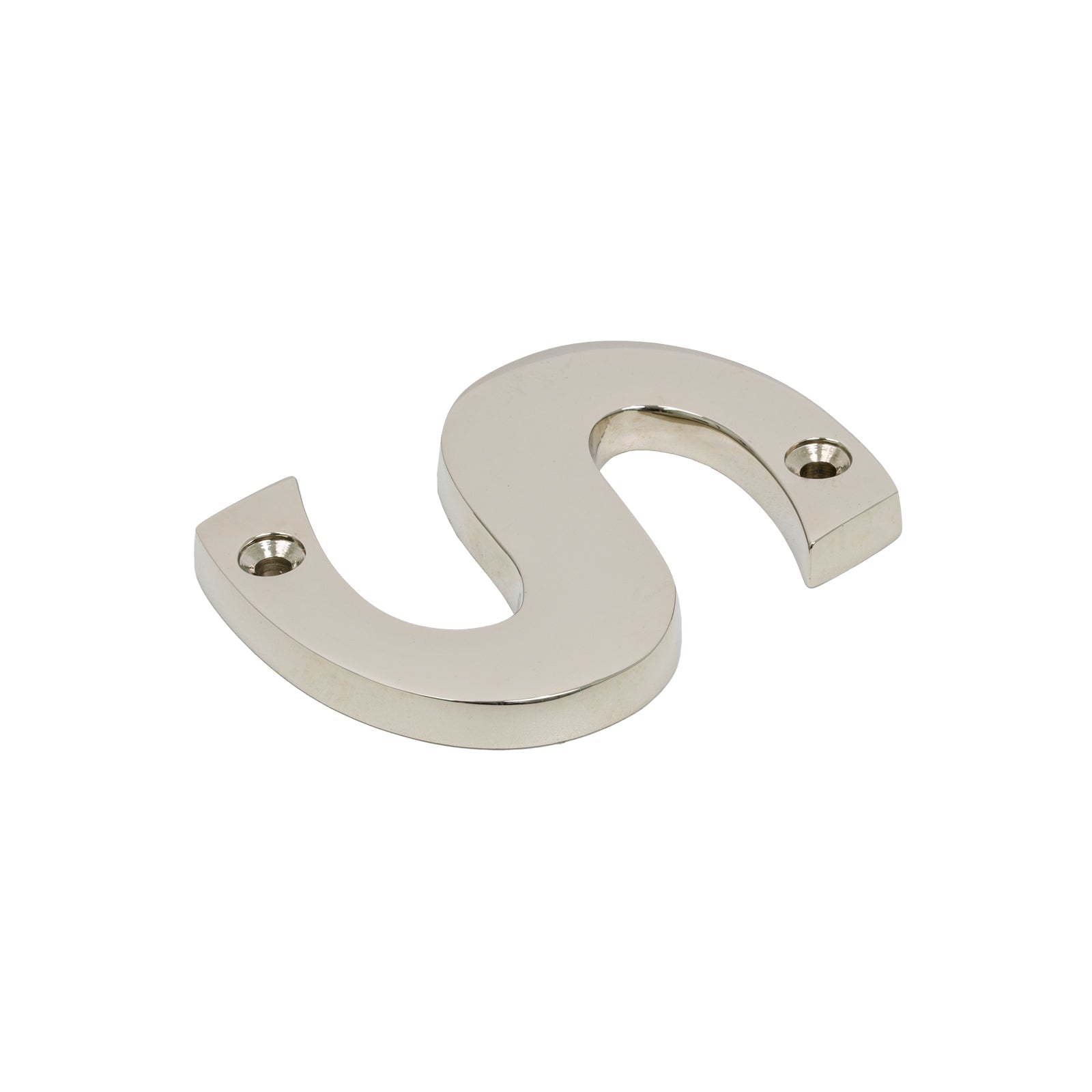 SHOW SHOW Image of Polished Nickel Front Door Letter S