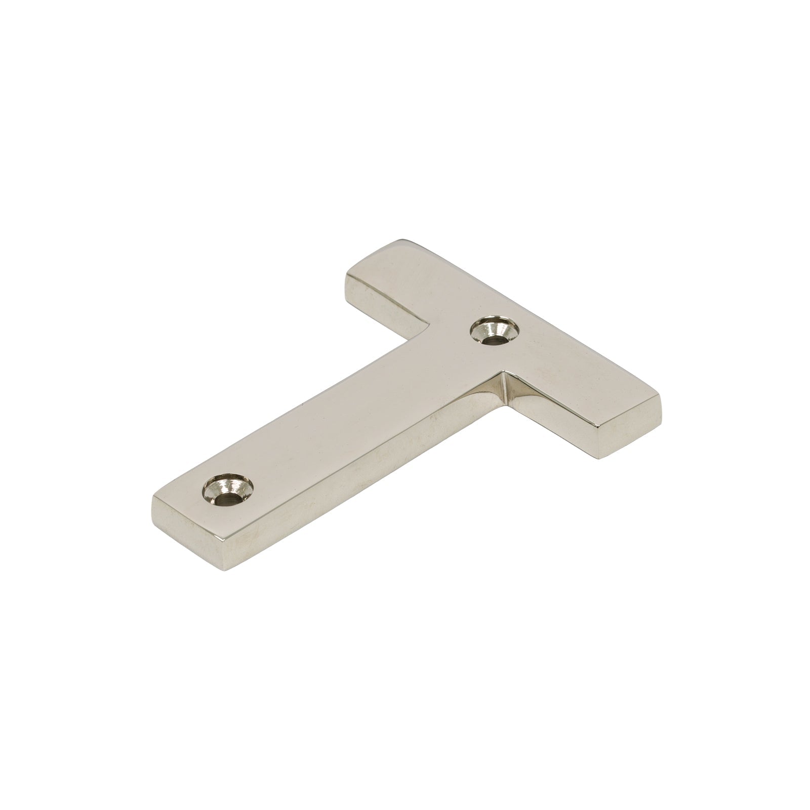 SHOW SHOW Image of Polished Nickel Front Door Letter T