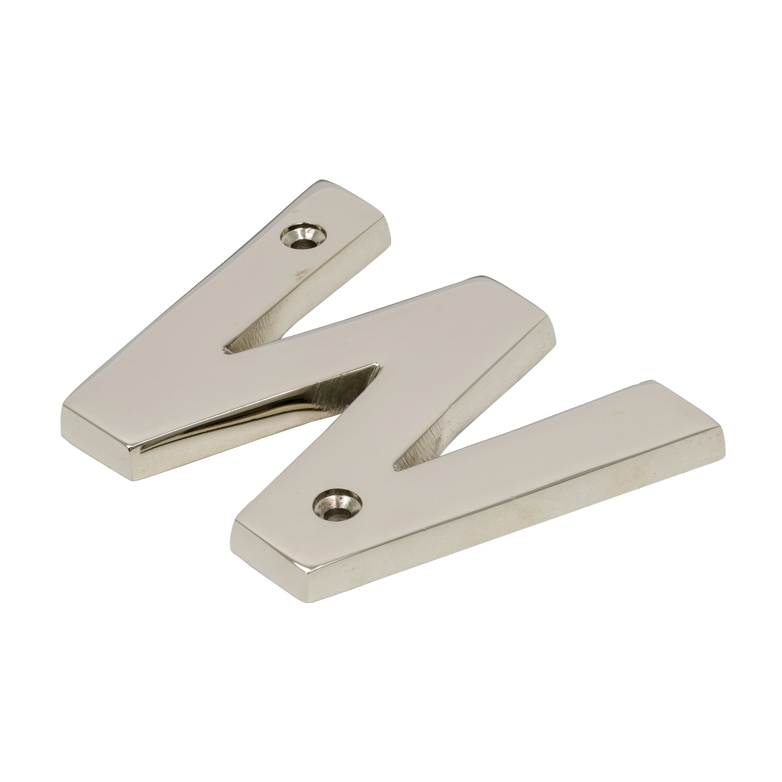 SHOW SHOW Image of Polished Nickel Front Door Letter W