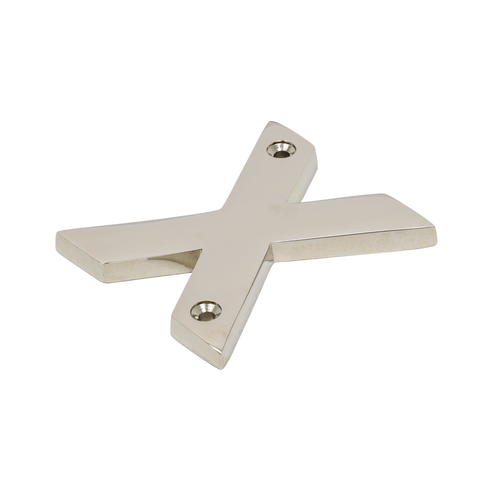 SHOW SHOW Image of Polished Nickel Front Door Letter X