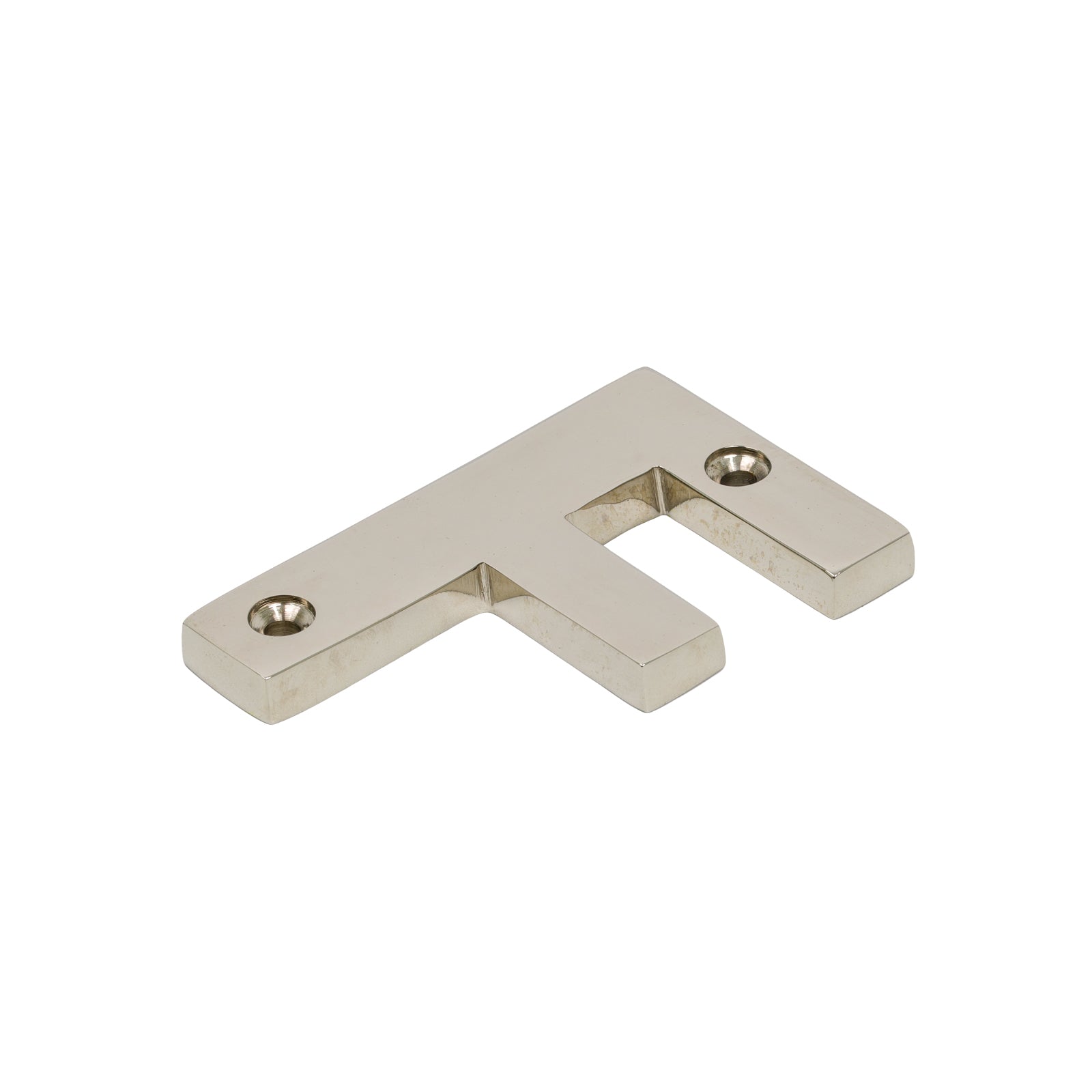 SHOW SHOW Image of Polished Nickel Front Door Letter F