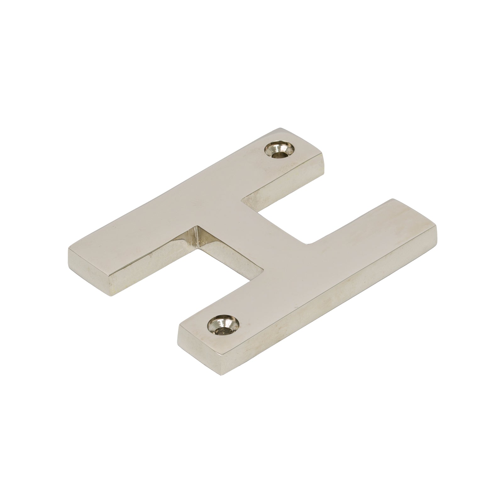 SHOW SHOW Image of Polished Nickel Front Door Letter H