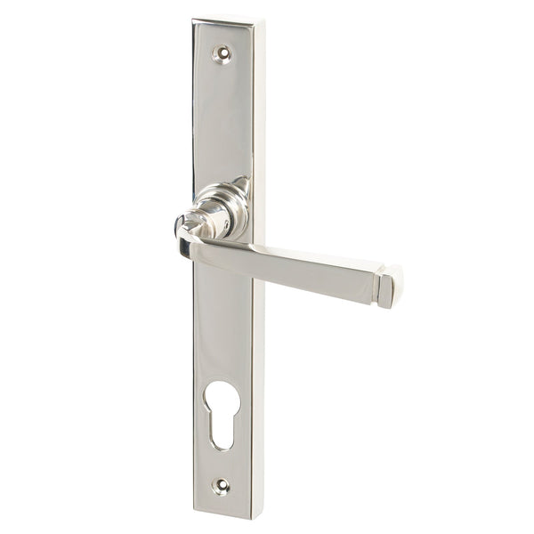 SHOW Polished Nickel Lock Avon Slimline Multipoint Door Handle