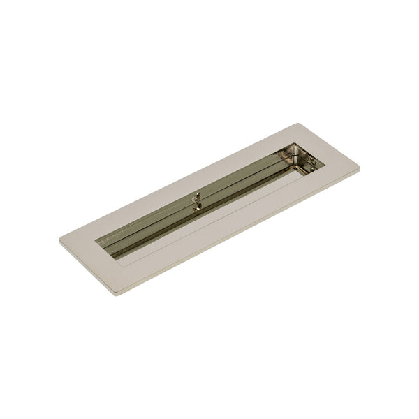 SHOW 175mm Polished Nickel Plain Rectangular Flush Pull 