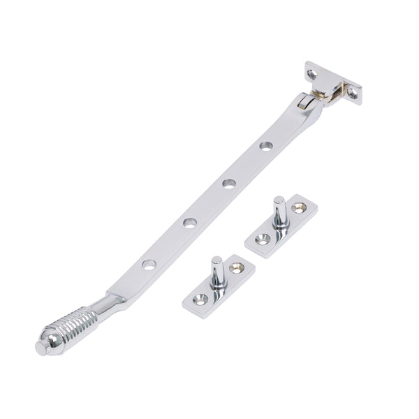 SHOW 10 Inch Polished Chrome Reeded Window Stay