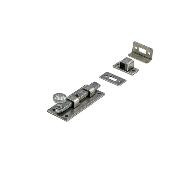 Pewter Straight Knob Bolt 4 Inch 