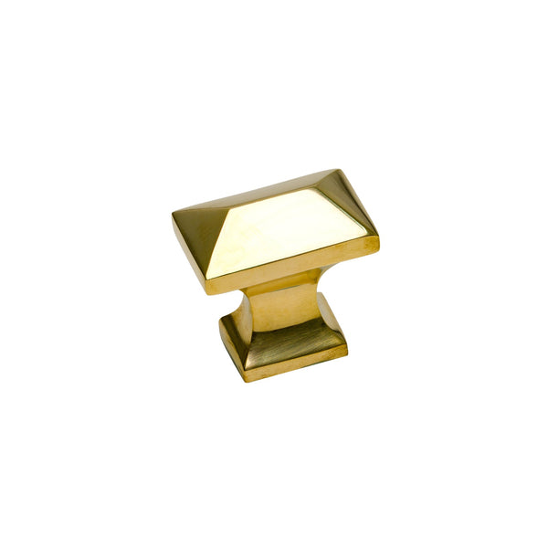 Variant Level Image of Unlacquered Brass Pyramid Cabinet Knob
