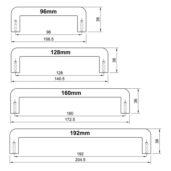  Tech Drawing Bronze Round Cabinet Pull Handle