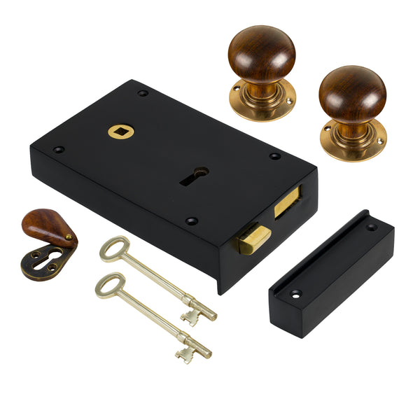 Large Iron Rim Lock & Knob Sets
