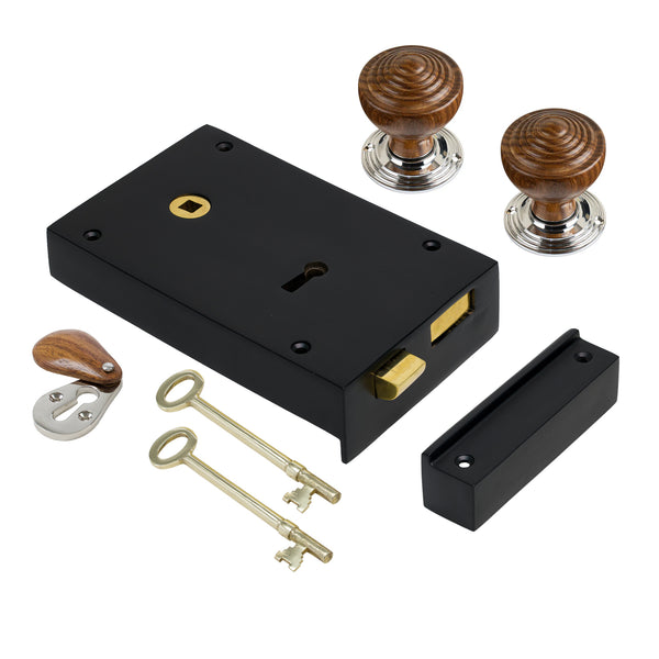 Large Iron Rim Lock & Knob Sets