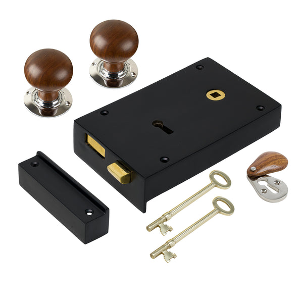 Large Iron Rim Lock & Knob Sets