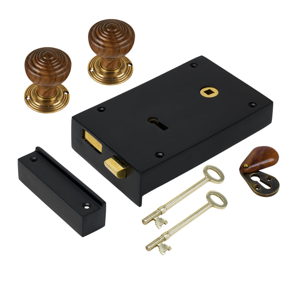 Large Iron Rim Lock & Knob Sets