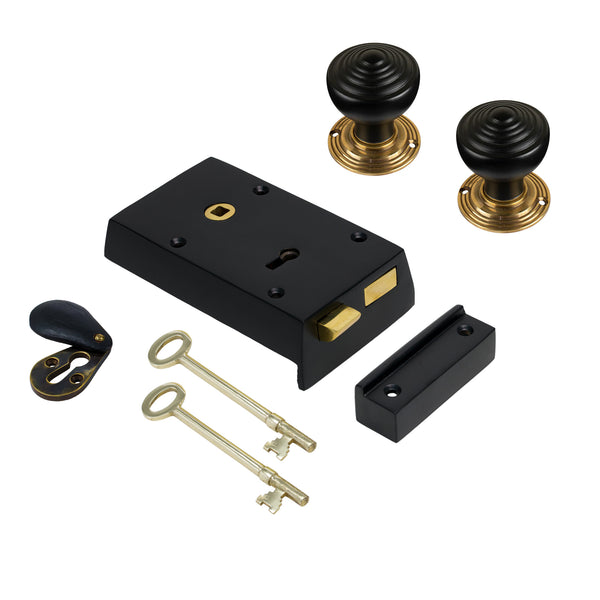 Small Iron Rim Lock & Knob Sets