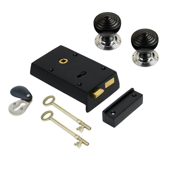 Small Iron Rim Lock & Knob Sets