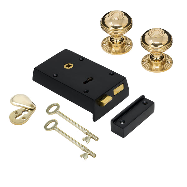 Small Iron Rim Lock & Knob Sets