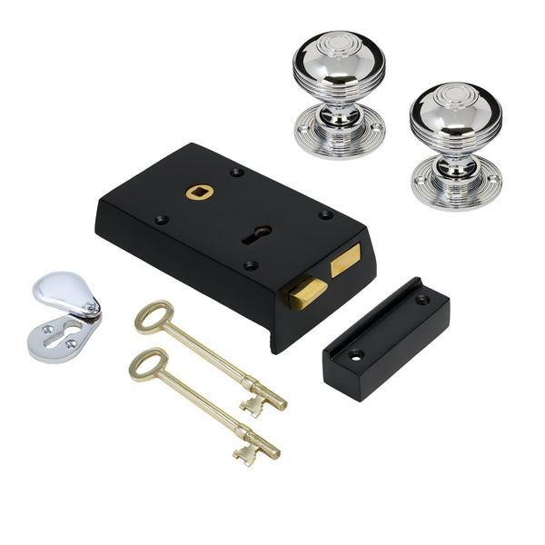 Small Iron Rim Lock & Knob Sets