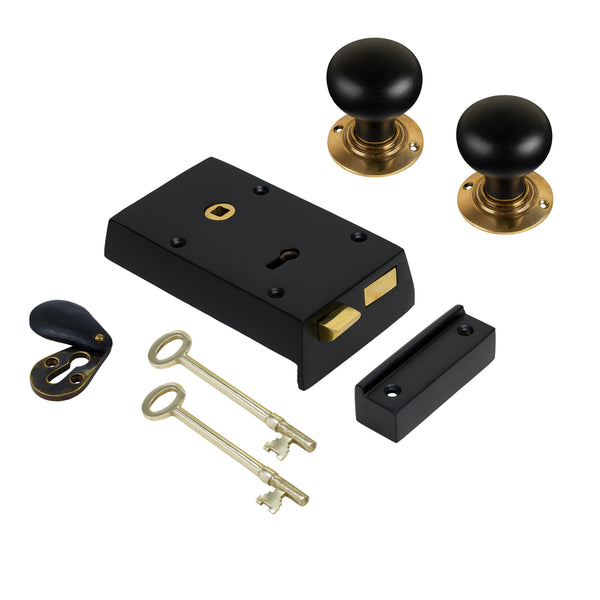 Small Iron Rim Lock & Knob Sets