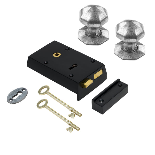 Small Iron Rim Lock & Knob Sets