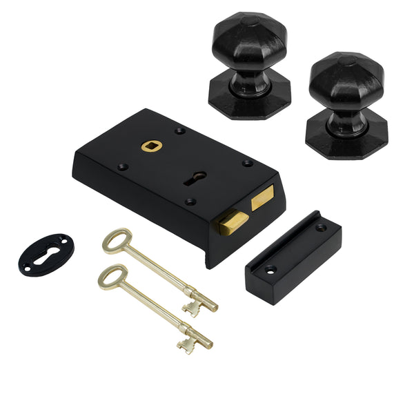 Small Iron Rim Lock & Knob Sets