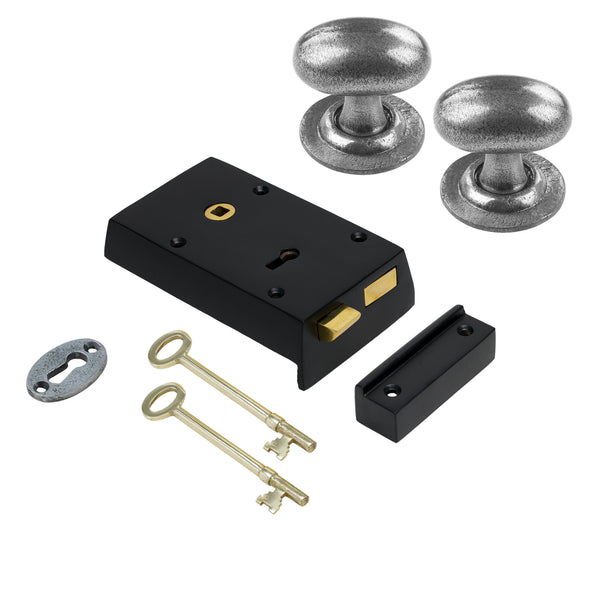 Small Iron Rim Lock & Knob Sets