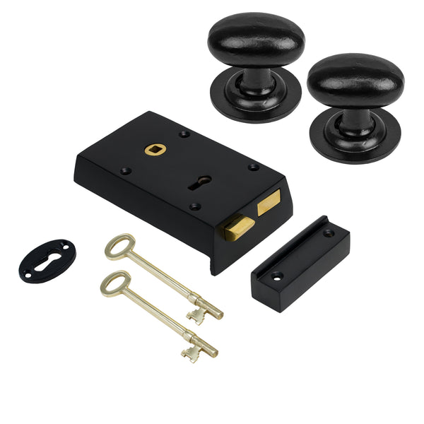 Small Iron Rim Lock & Knob Sets