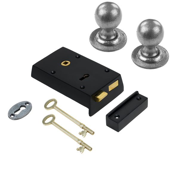 Small Iron Rim Lock & Knob Sets