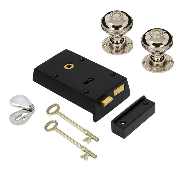 Small Iron Rim Lock & Knob Sets