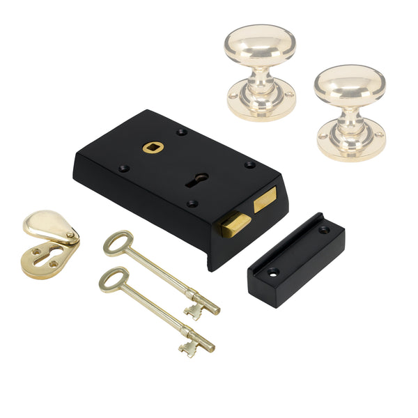 Small Iron Rim Lock & Knob Sets