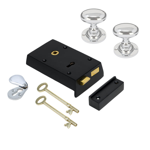 Small Iron Rim Lock & Knob Sets