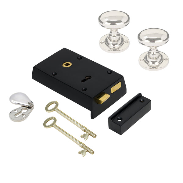 Small Iron Rim Lock & Knob Sets