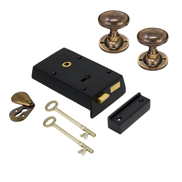 Small Iron Rim Lock & Knob Sets